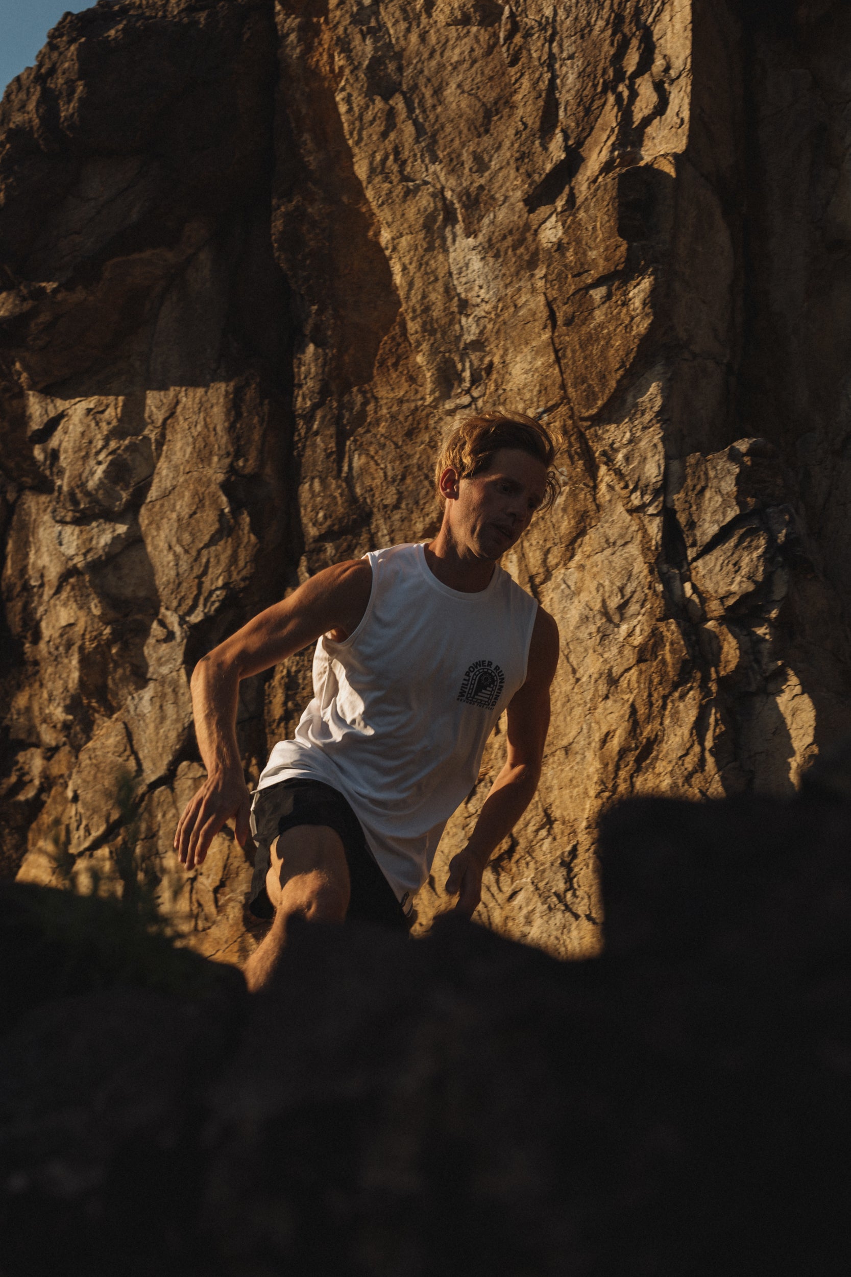 Runner in a Beyond the heat sleeveless shirt