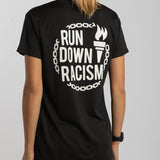 "Run Down Racism" Female Racing Shirt (Bold Edition)